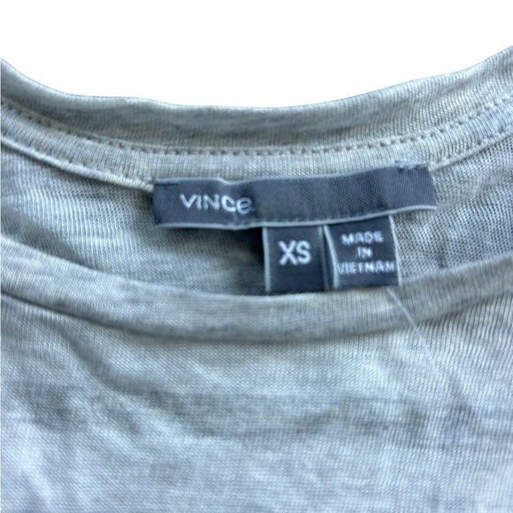 VINCE Gray & White Striped Long Sleeve Shirt NWT Lightweight Size XS - Picture 4 of 8